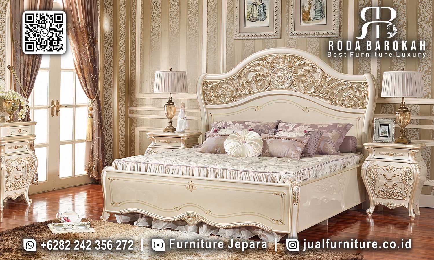 Tempat Tidur Mewah Jepara Napoleon Buatan Jepara STT-561