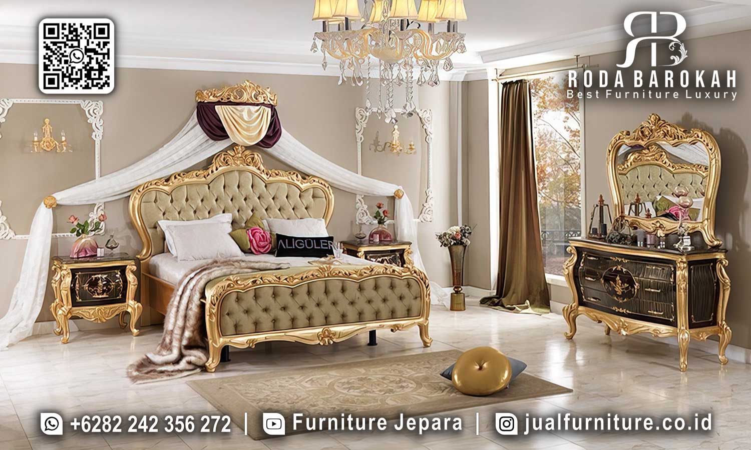 Tempat Tidur Mewah Klasik Castello Mudah Dirawat STT-576