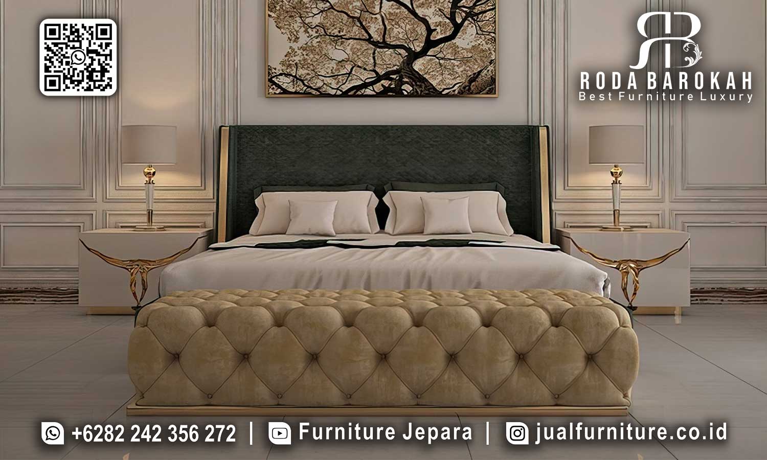 Tempat Tidur Mewah Modern Amalfi Tampilan Prestisius STT-581
