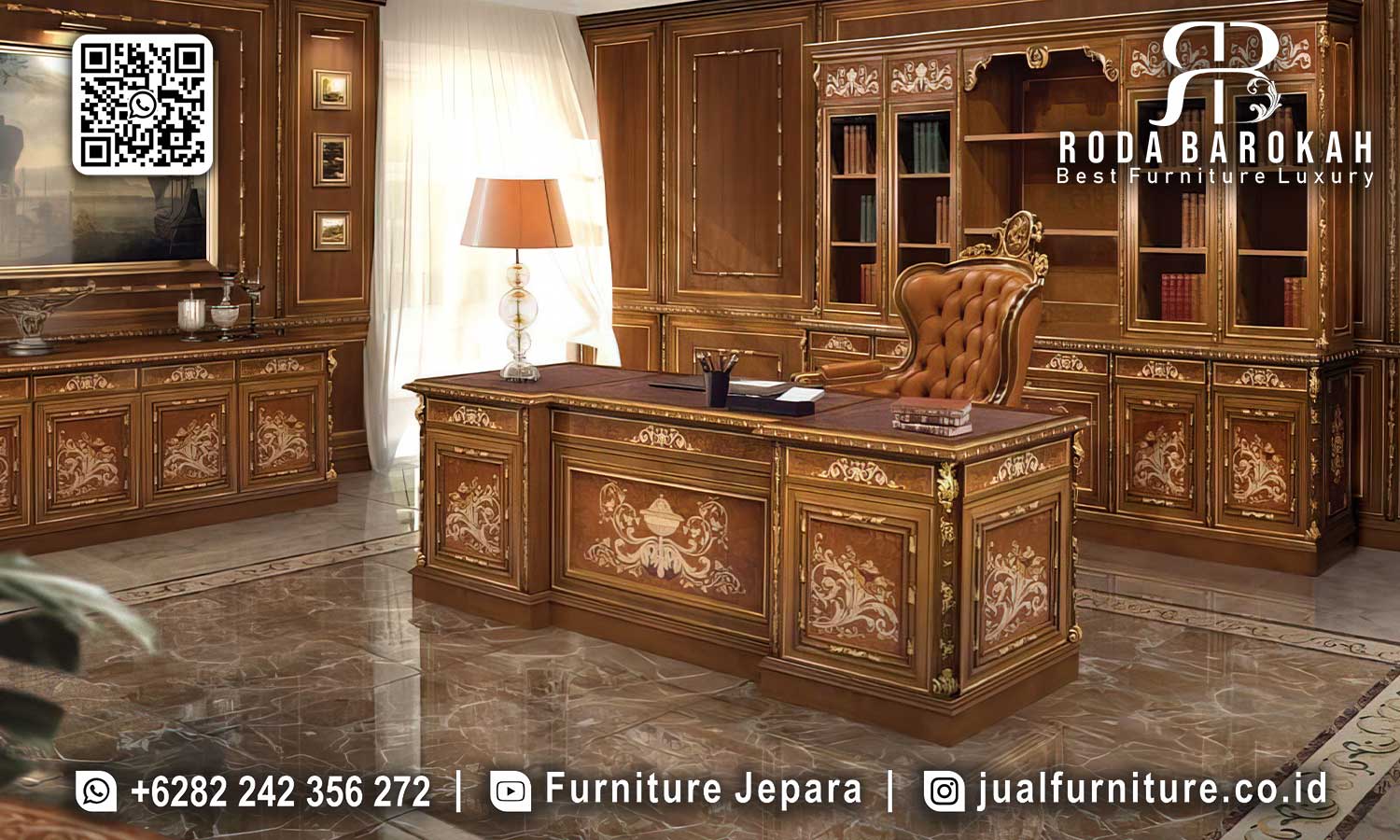 Desain Terbaru Meja Kantor Mewah Prestige Kesan Refined FK-019