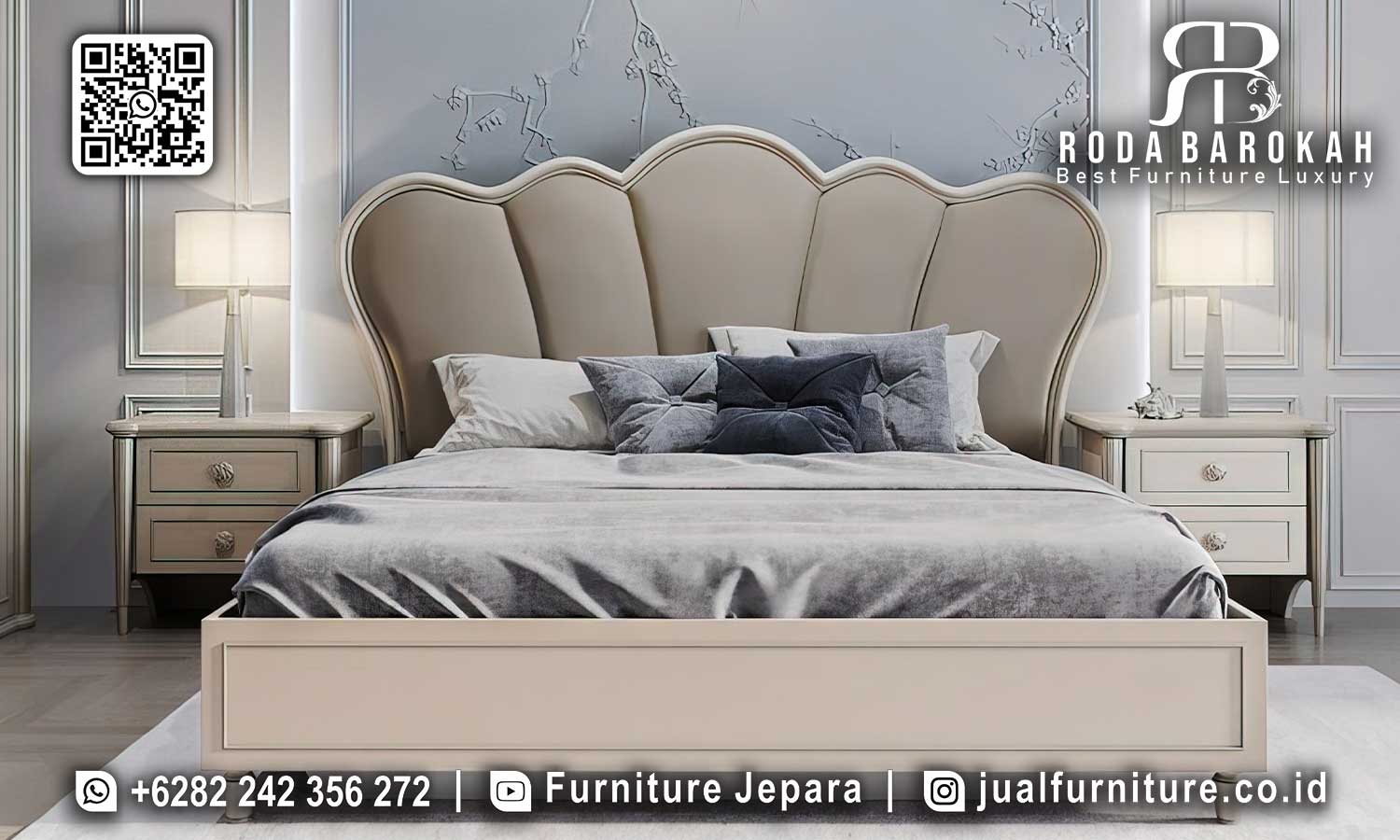 Harga Tempat Tidur Mewah Minimalis Kain Jok Elegan STT-632 1 Harga Tempat Tidur Mewah Minimalis Kain Jok Elegan STT-632