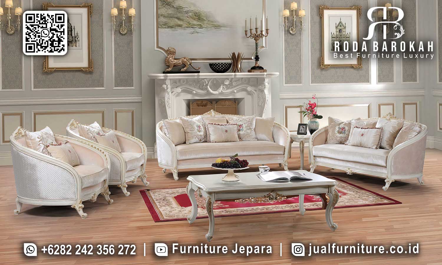 Jual Kursi Sofa Tamu Mewah Brescia Nuansa Timeless STM-1024