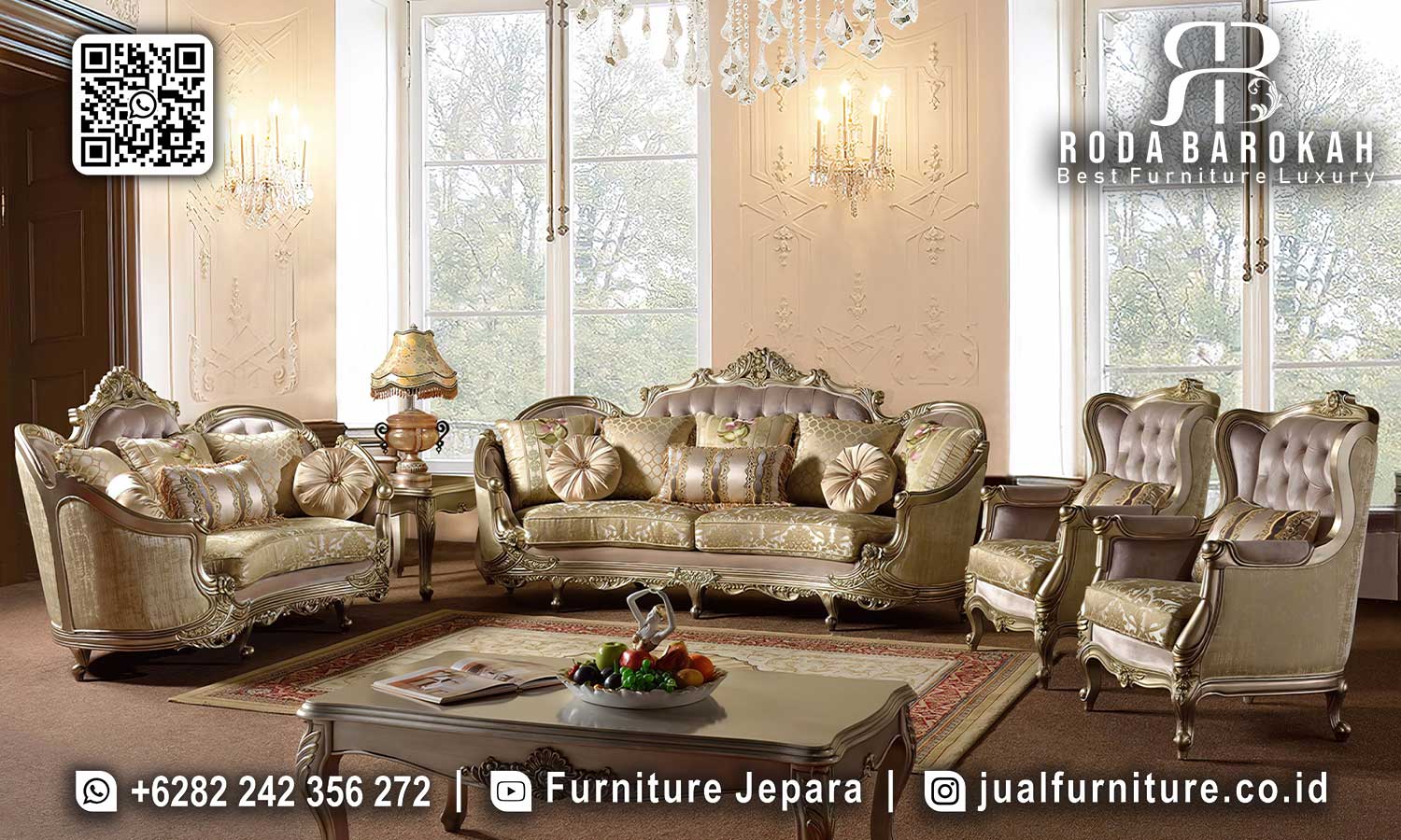 Jual Sofa Tamu Klasik Medici Desain Eksklusif STM-1037