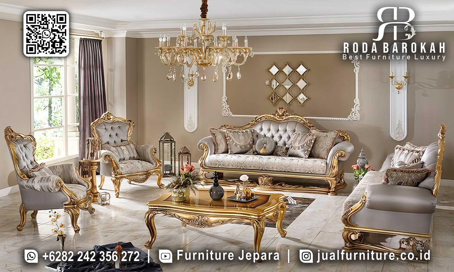 Jual Sofa Tamu Mewah Bergamo Bernuansa Elegan STM-1020