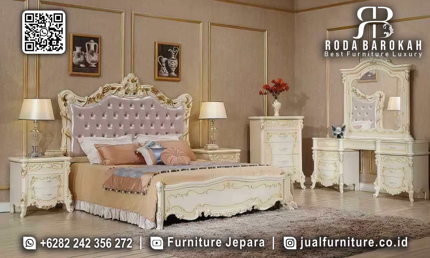 Jual Tempat Tidur Jepara Klasik Grandeur Buatan Jepara STT-612
