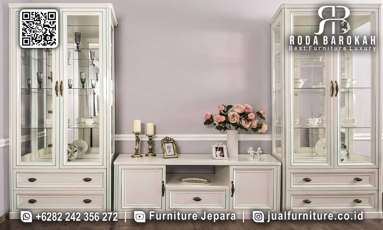 Lemari Hias Kaca Mewah Sovrano Desain Berkelas BT-054 2 Lemari Hias Kaca Mewah Sovrano Desain Berkelas BT-054