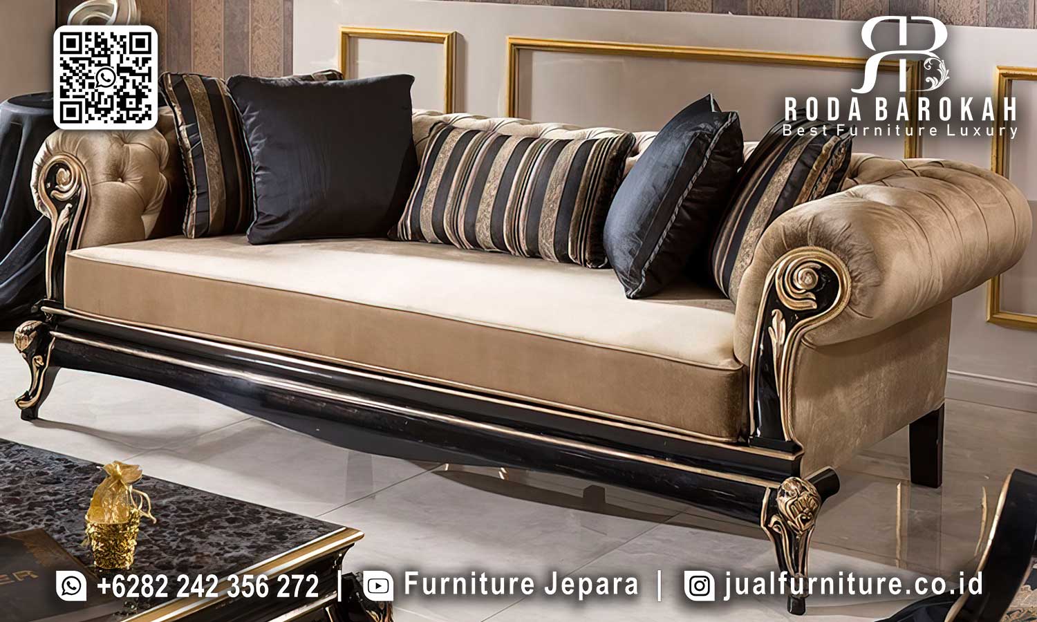 Model Sofa Tamu Eropa Mewah Florence Ramah Lingkungan STM-1004