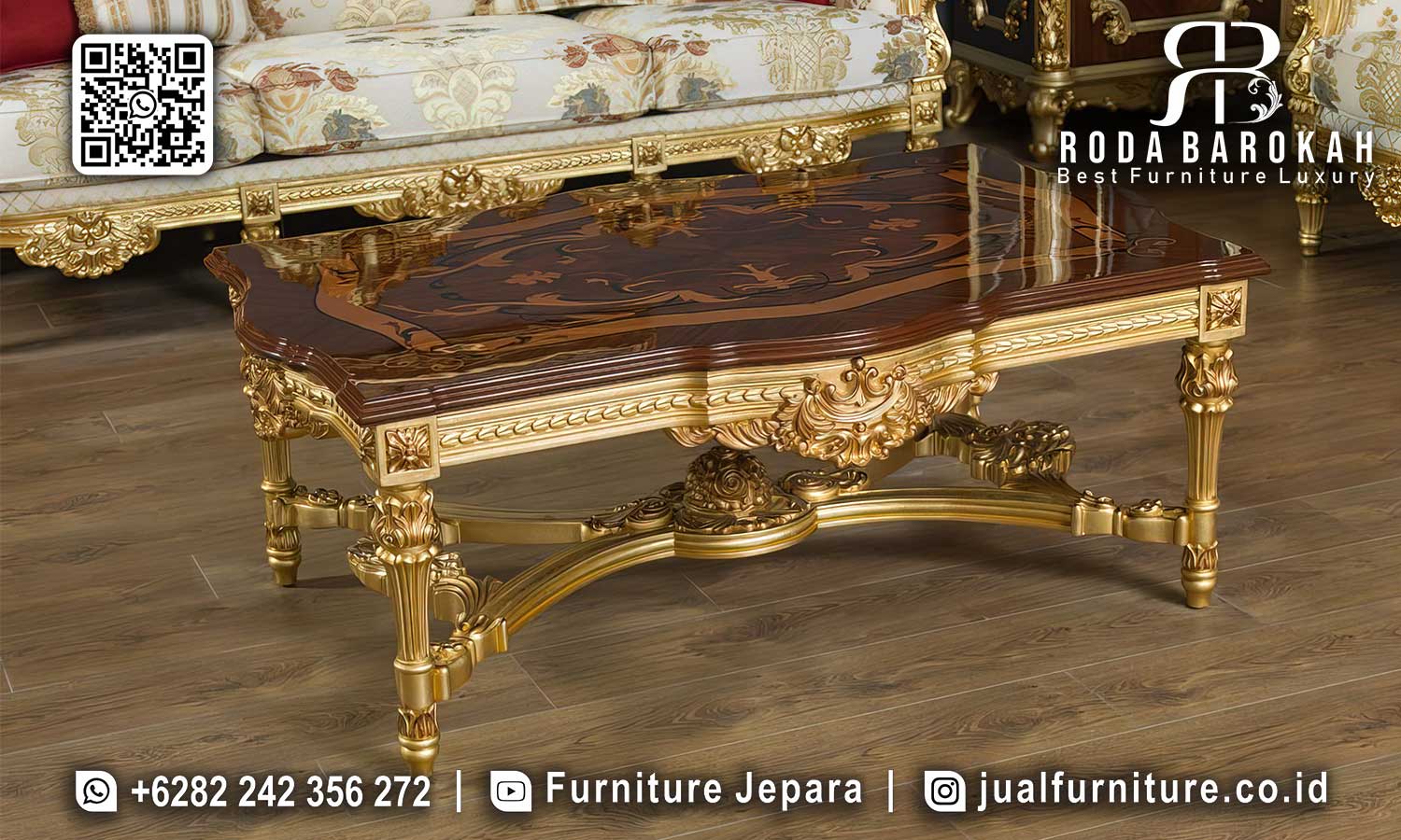 Model Sofa Tamu Gold Padova Tampilan Klasik STM-1038