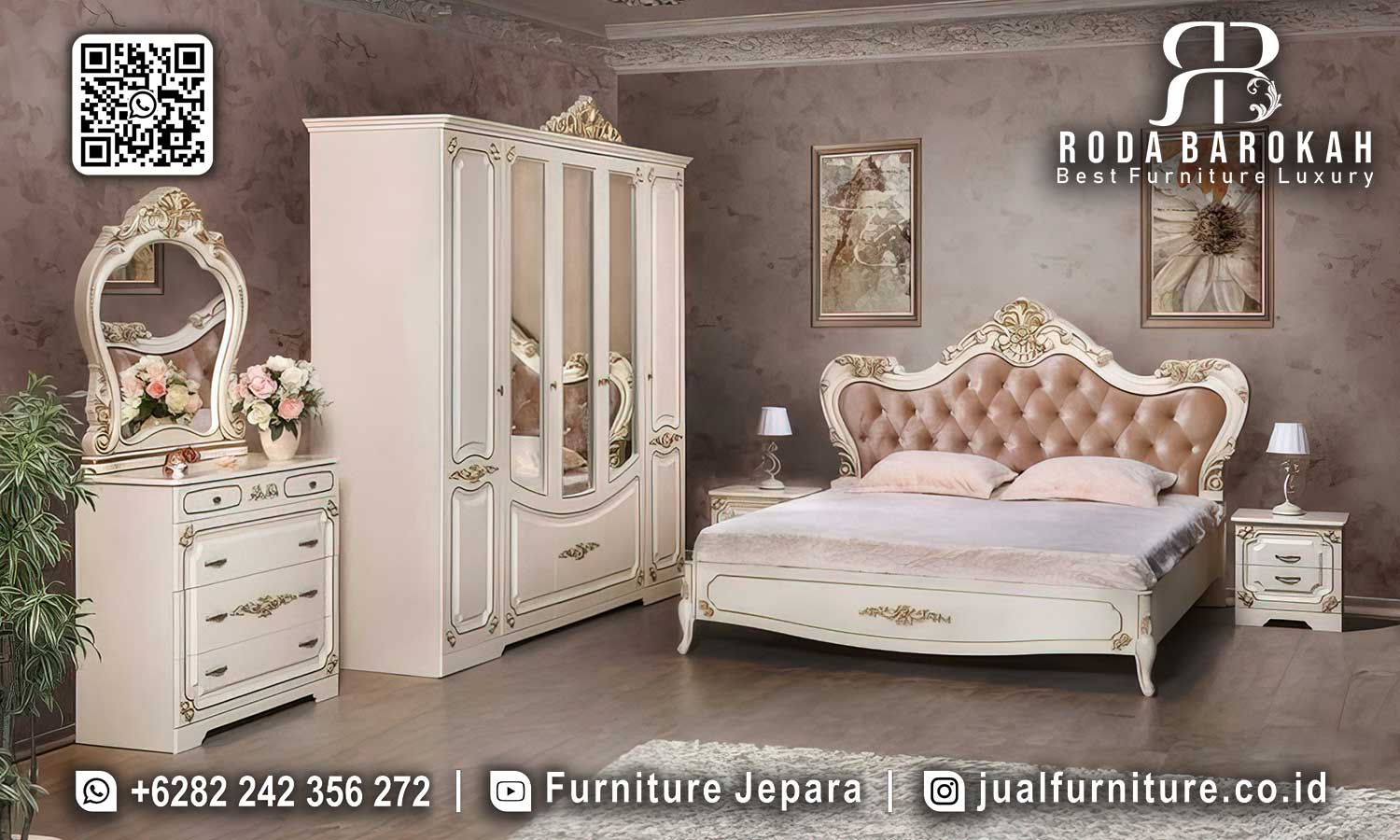 Model Tempat Tidur Eropa Mewah Siena Nuansa Klasik STT-596