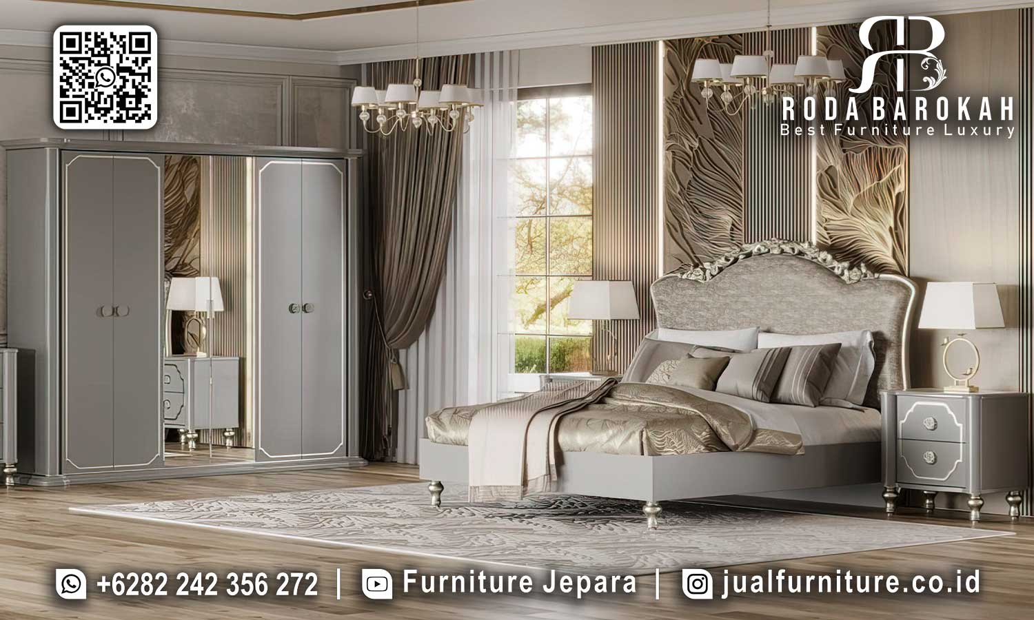 Promo Set Tempat Tidur Mewah Bellezza Nuansa Klasik STT-630 2 Promo Set Tempat Tidur Mewah Bellezza Nuansa Klasik STT-630