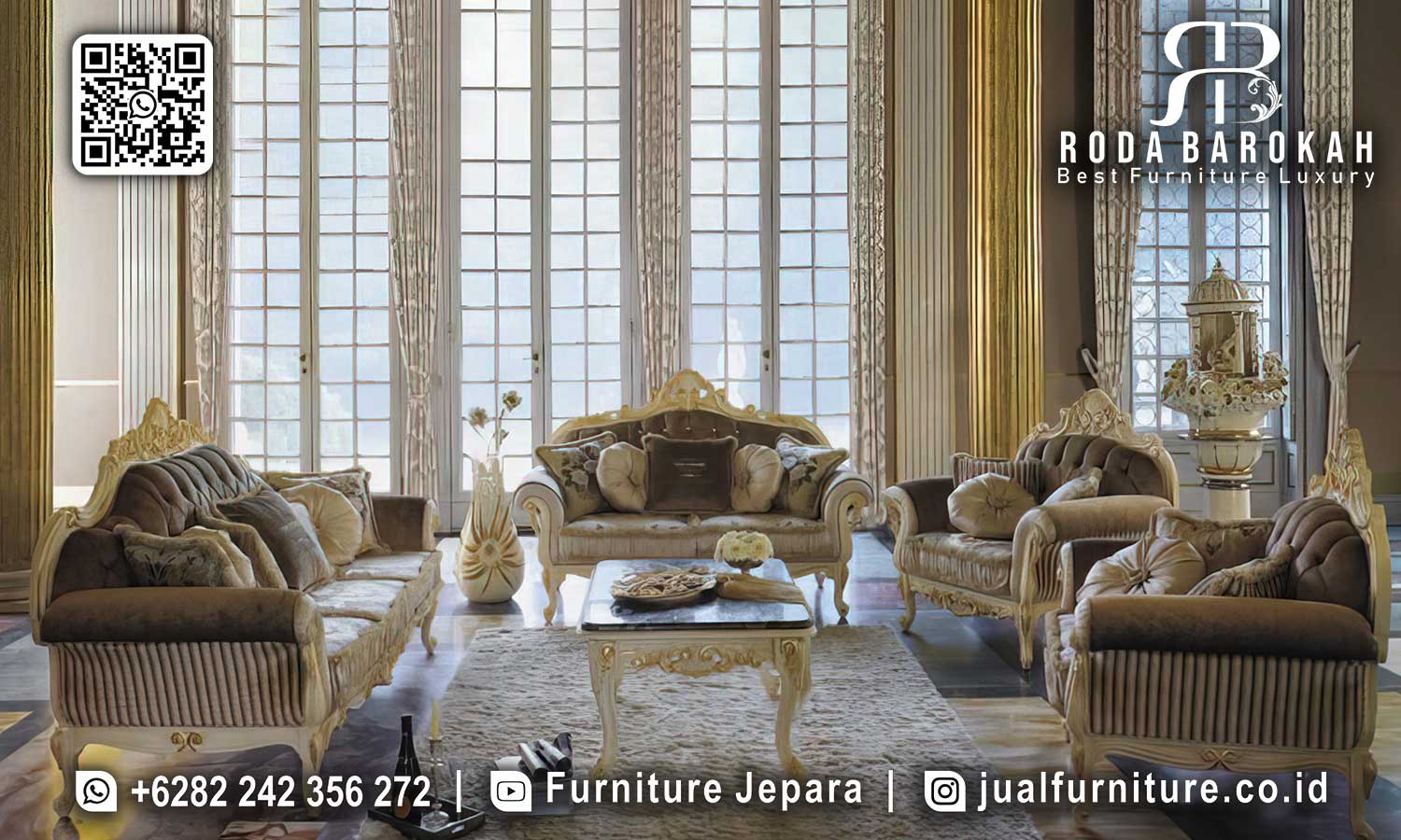 Ruang Tamu Mewah Tuscany Kualitas Premium STM-1022