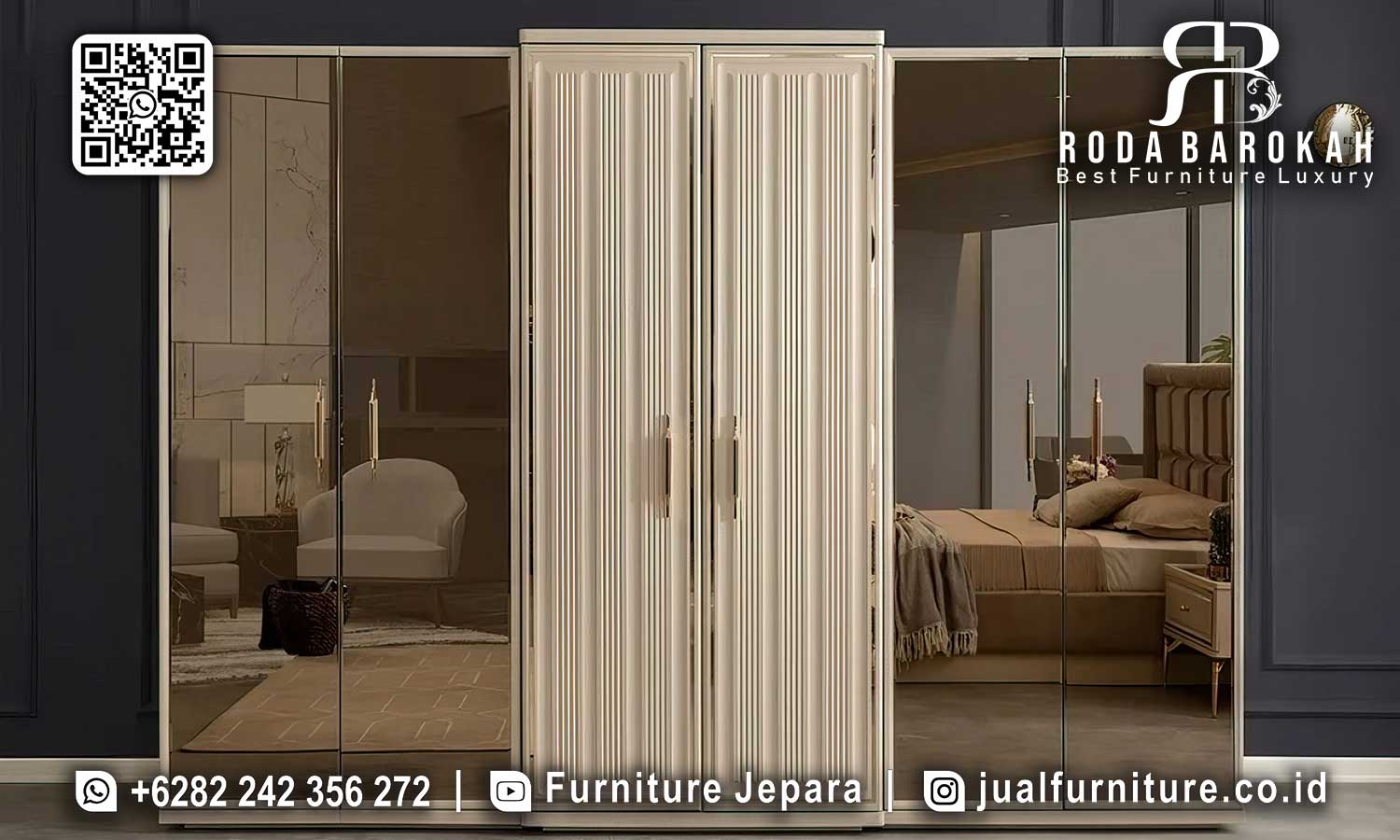 Set Kamar Tidur Mewah Modern Royale Relief Halus STT-609