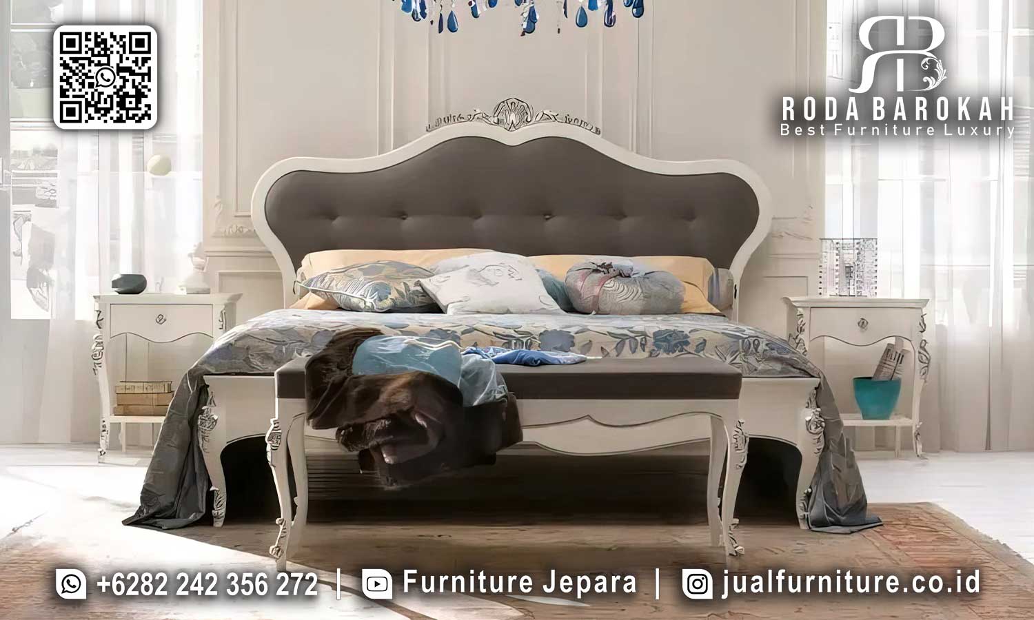 Set Tempat Tidur Mewah Tudor Seniman Jepara STT-594