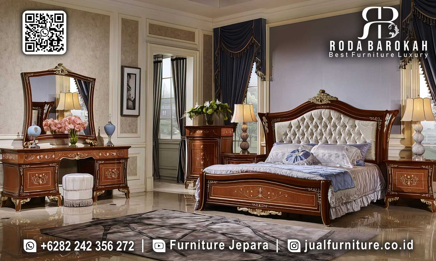 Set Tempat Tidur Natural Sevilla Desain Berkarakter STT-615