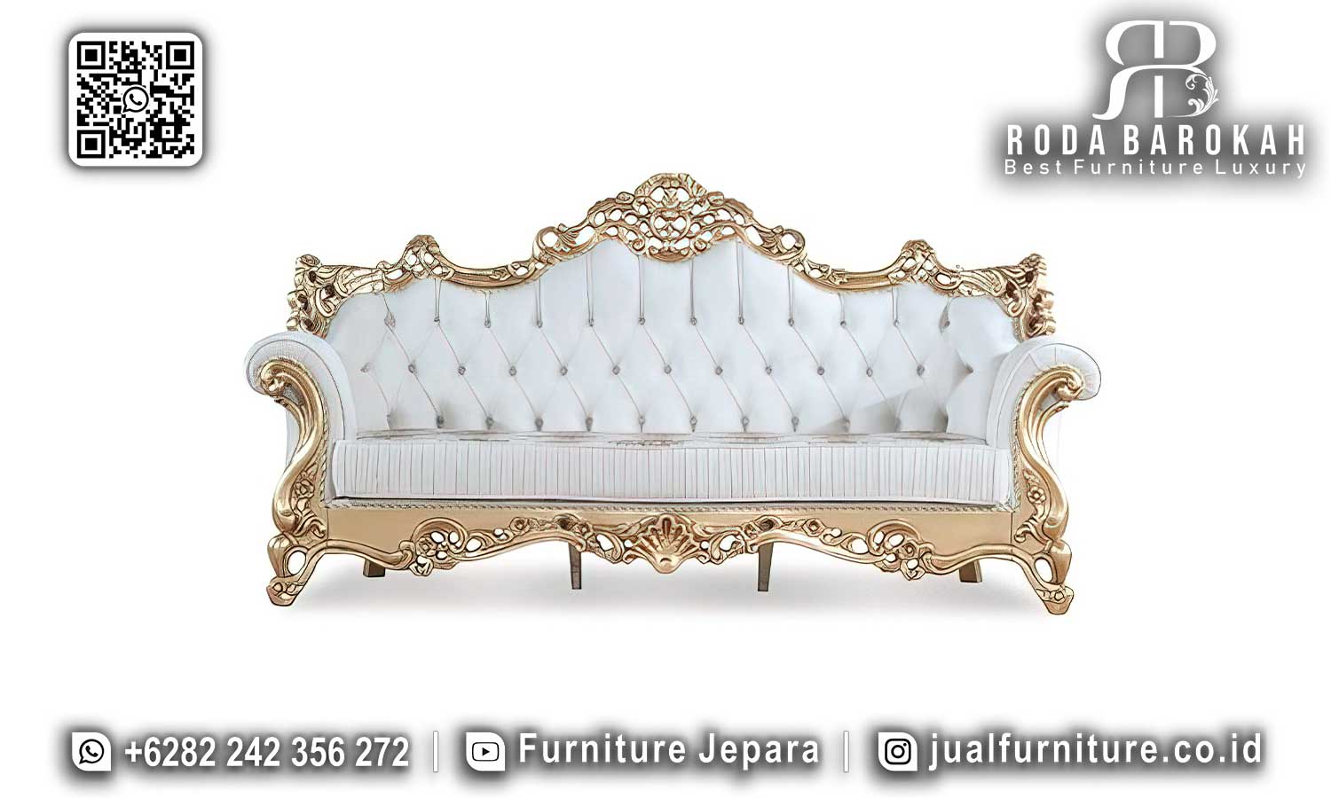 Sofa Tamu Mewah Dubrovnik Ukiran Ornamental STM-1007
