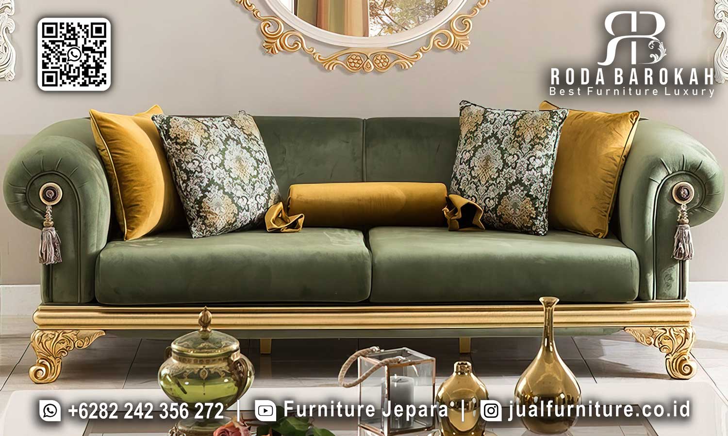 Sofa Tamu Mewah Istana Bruges Tampilan Prestisius STM-995