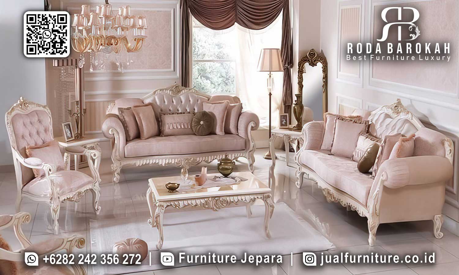 Sofa Tamu Mewah Tudor Ornamen Elegan STM-998