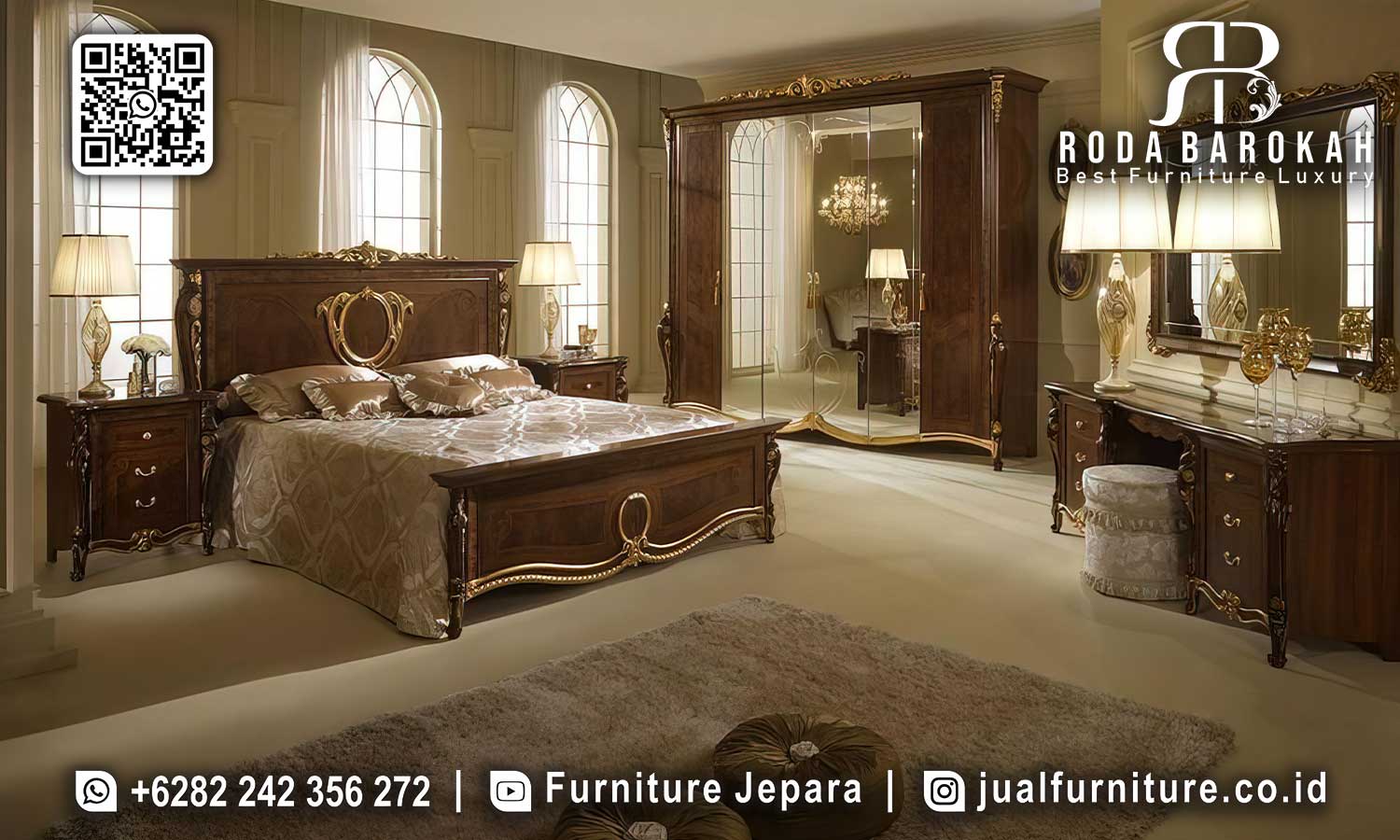 Tempat Tidur Jati Mewah Prestige Pengerjaan Halus STT-623