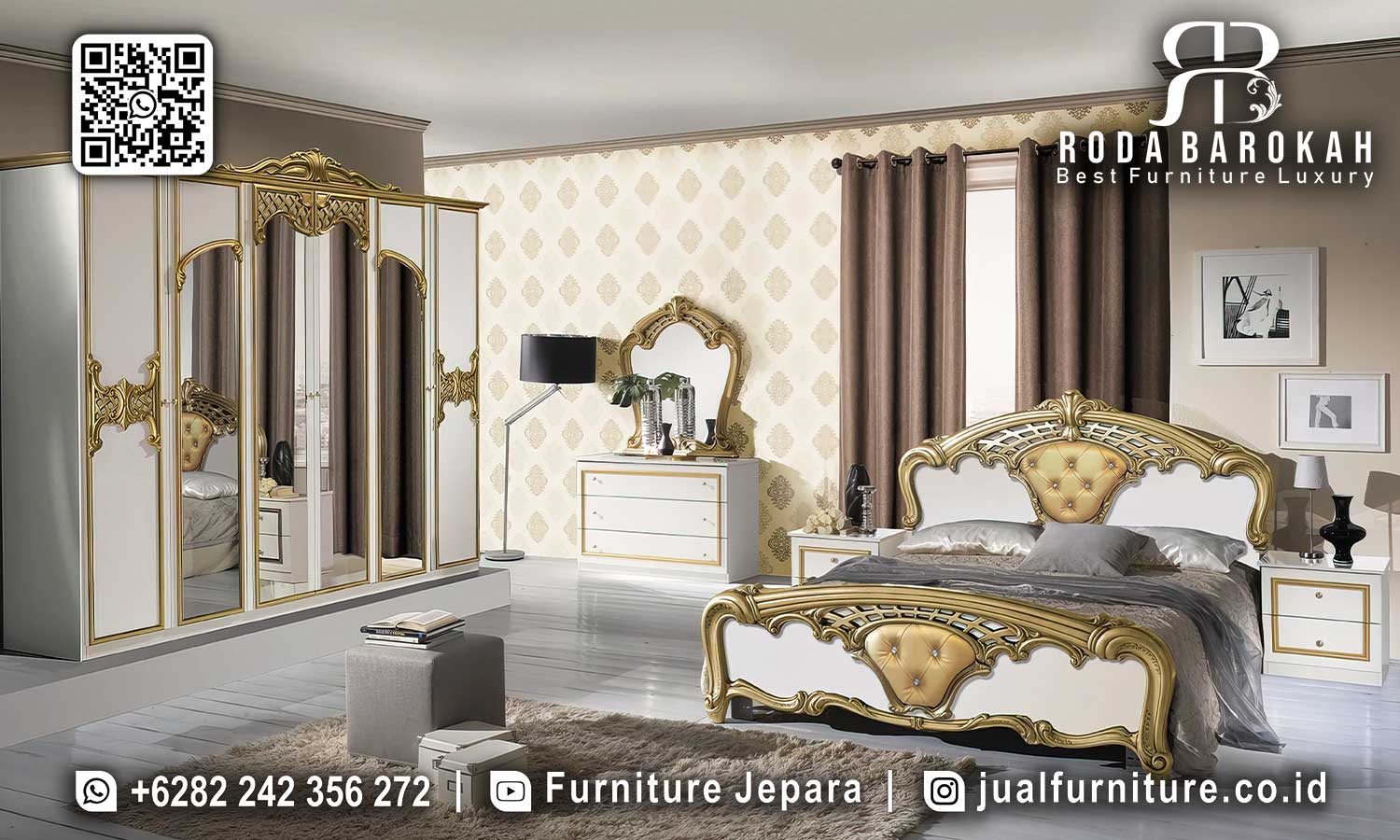Tempat Tidur Klasik Modern Classico Ukiran Tangan STT-591