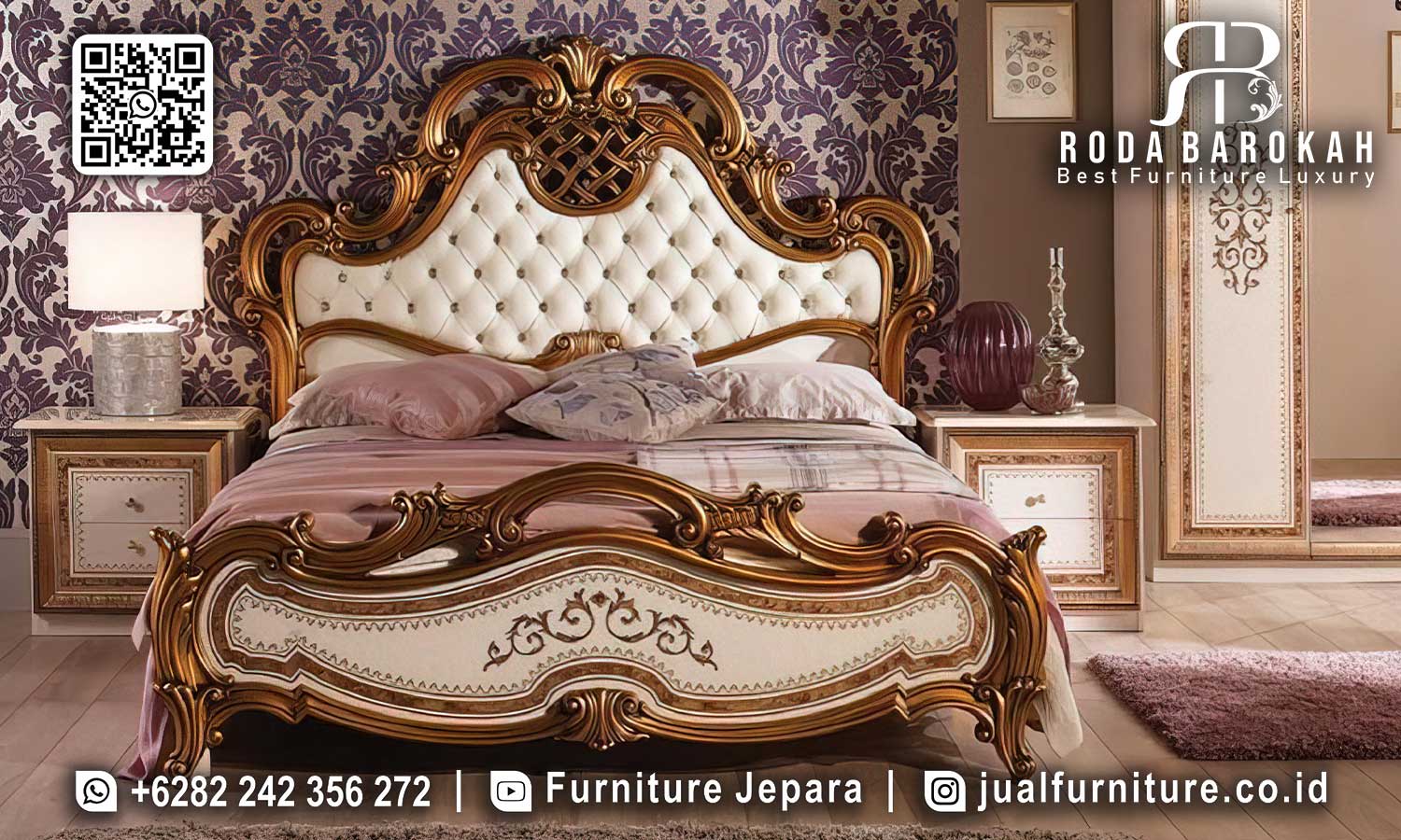 Tempat Tidur Mewah Klasik Palazzo Nuansa Antik STT-595