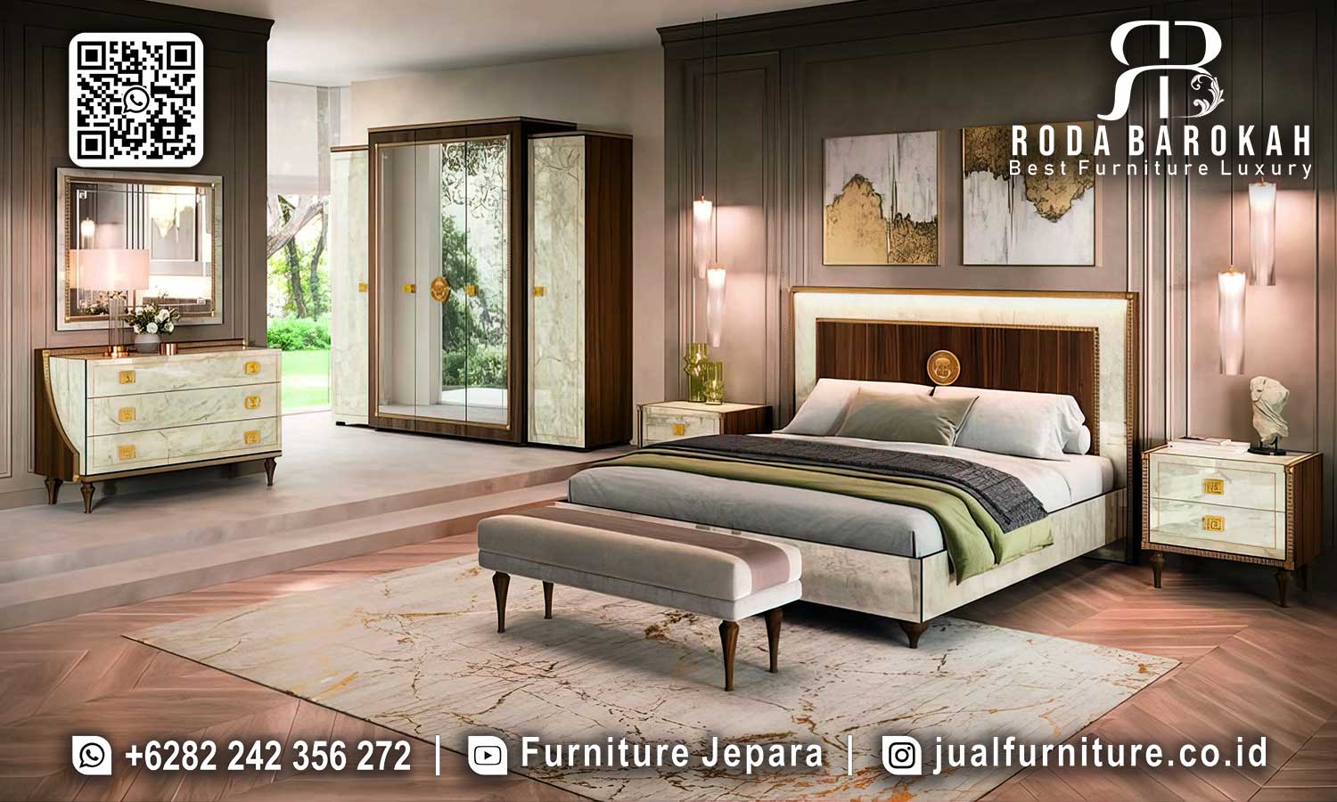 Tempat Tidur Modern Mewah Nobile Bernuansa Elegan STT-624