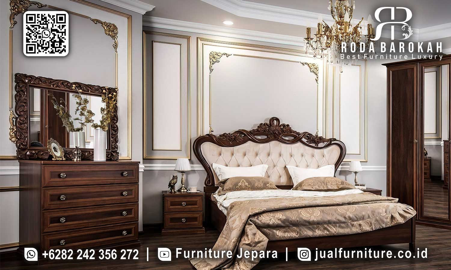 Tempat Tidur Natural Jati Maestro Nuansa Prestisius STT-605