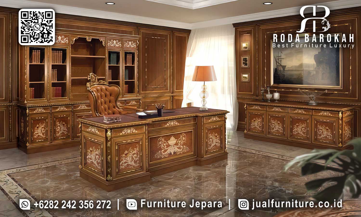 Desain Terbaru Meja Kantor Mewah Prestige Kesan Refined FK-019