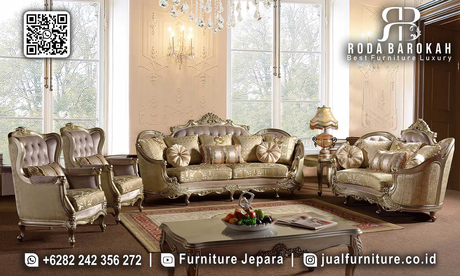 Jual Sofa Tamu Klasik Medici Desain Eksklusif STM-1037