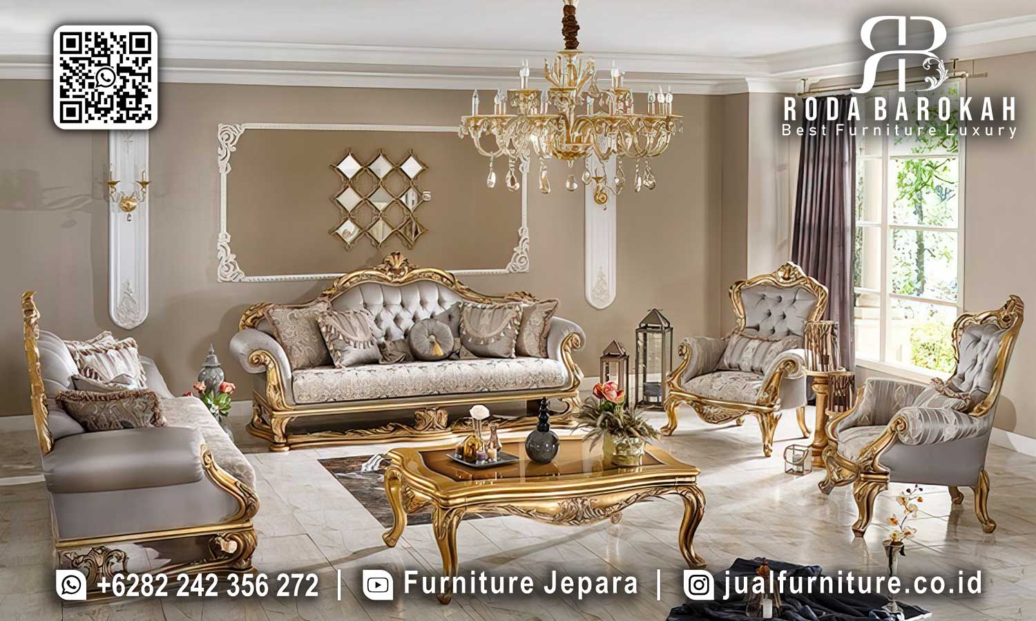 Jual Sofa Tamu Mewah Bergamo Bernuansa Elegan STM-1020
