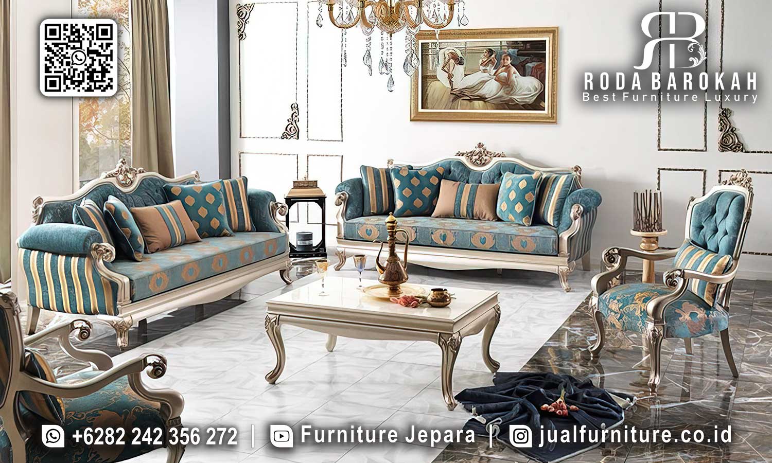 Jual Sofa Tamu Mewah Prestige Kesan Klasik STM-994