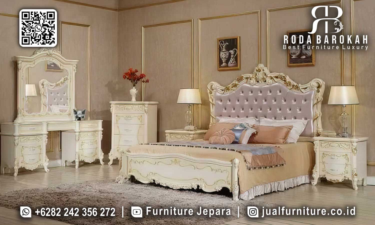 Jual Tempat Tidur Jepara Klasik Grandeur Buatan Jepara STT-612