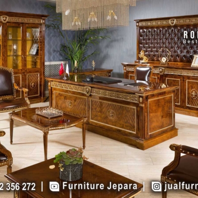 Meja Kantor Jati Sovrano Tampilan Prestisius FK-023