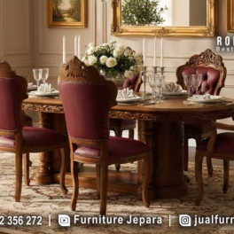 Meja Makan Jepara Jati Mewah Palermo Nuansa Timeless SMM-768