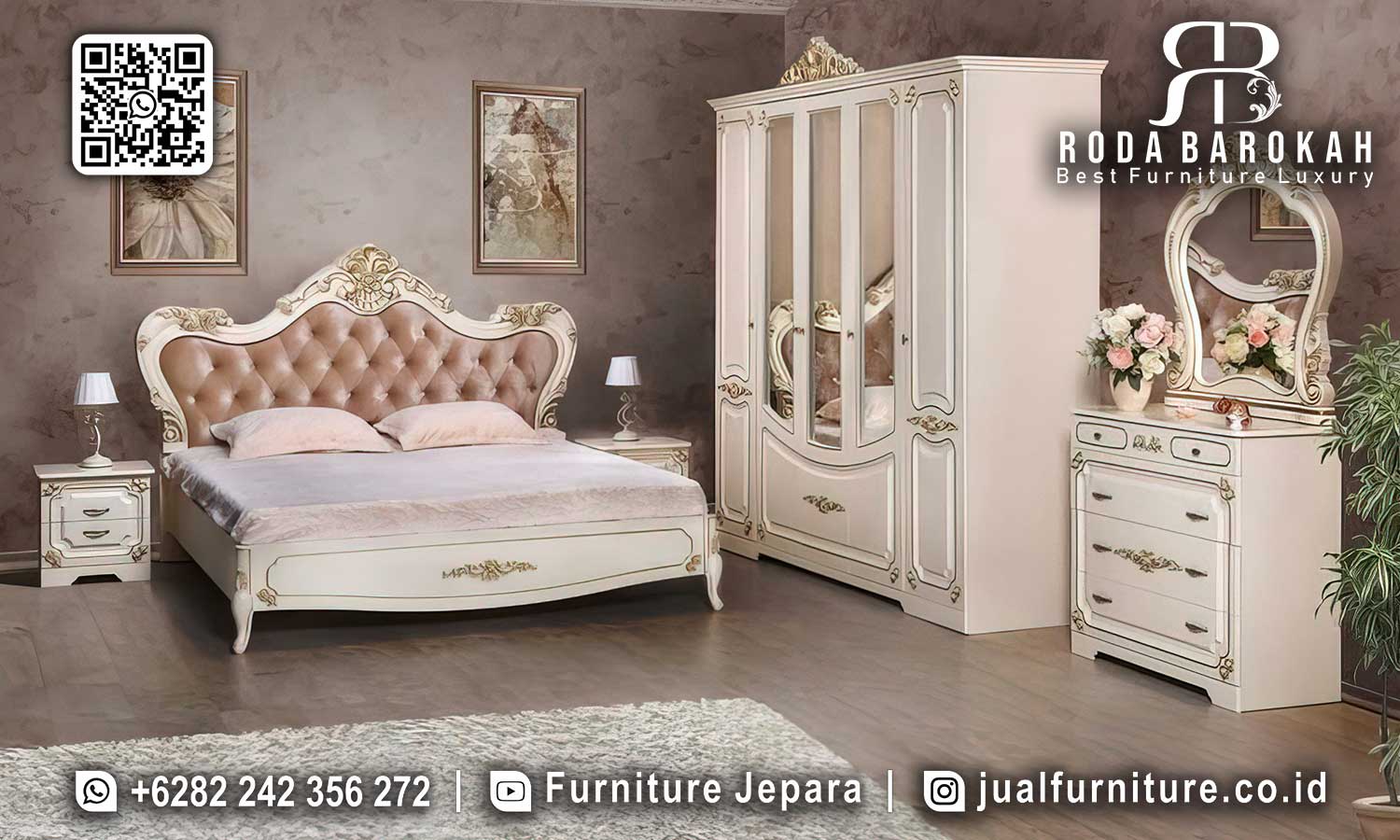 Model Tempat Tidur Eropa Mewah Siena Nuansa Klasik STT-596