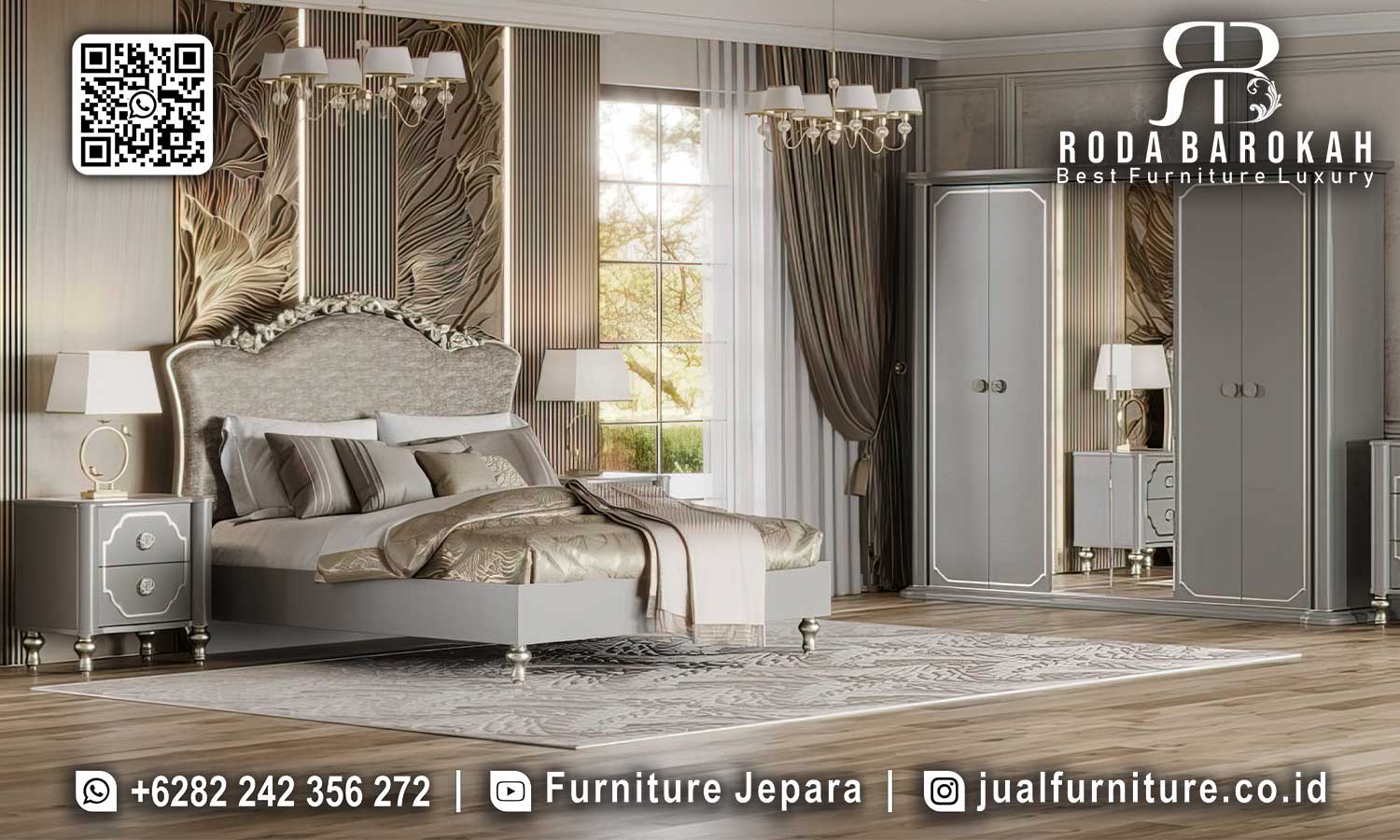 Promo Set Tempat Tidur Mewah Bellezza Nuansa Klasik STT-630 1 Promo Set Tempat Tidur Mewah Bellezza Nuansa Klasik STT-630