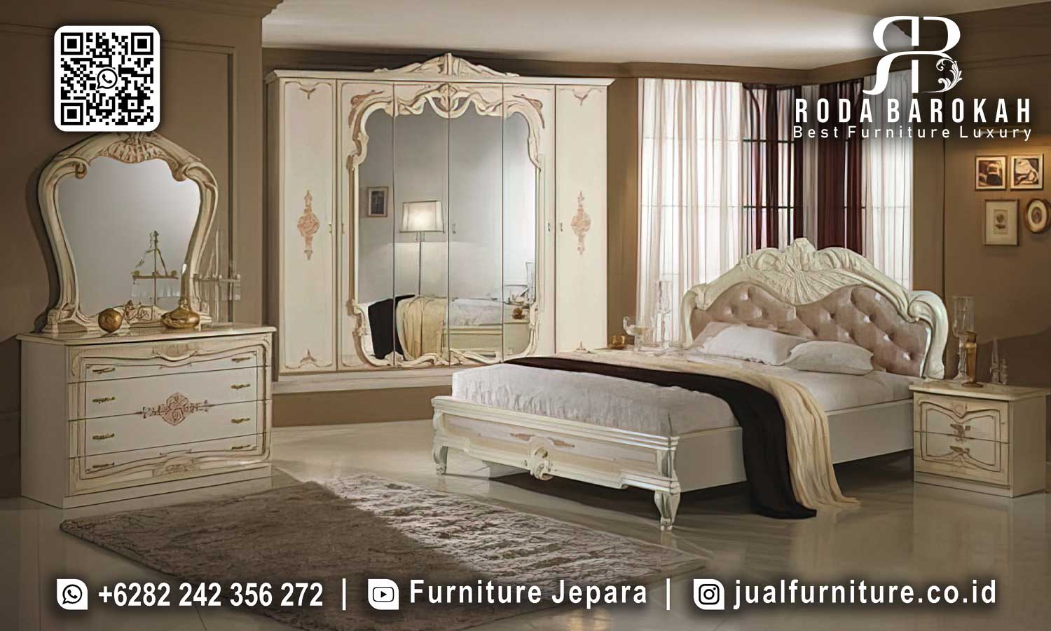 Set Kamar Ruang Tidur Mewah Palermo Seniman Jepara STT-602