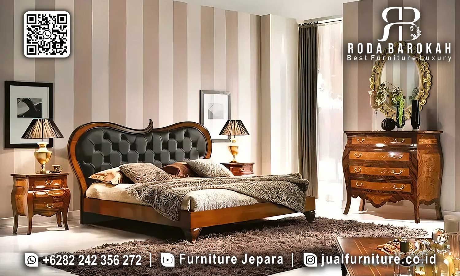 Set Tempat Tidur Mewah Castello Desain Berkelas STT-592