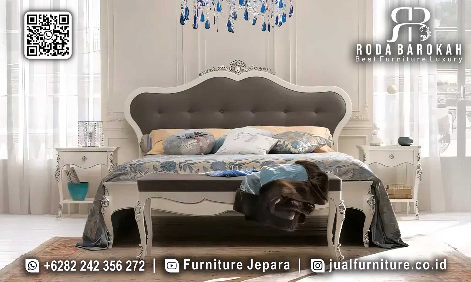 Set Tempat Tidur Mewah Tudor Seniman Jepara STT-594