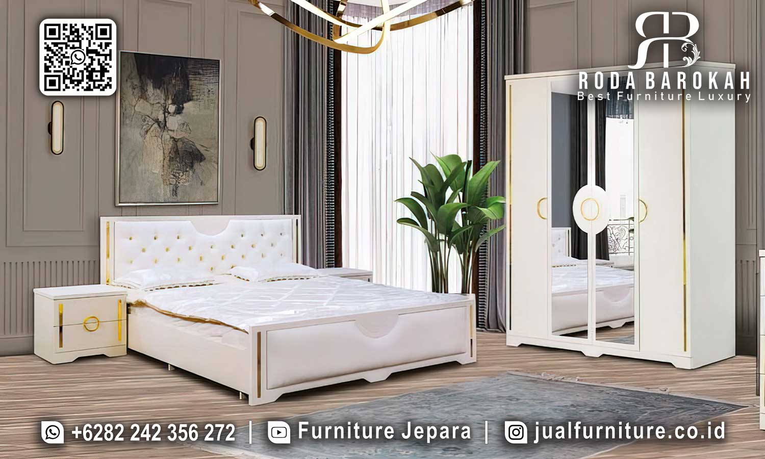 Set Tempat Tidur Minimalis Modern Perugia Klasik Elegan STT-603