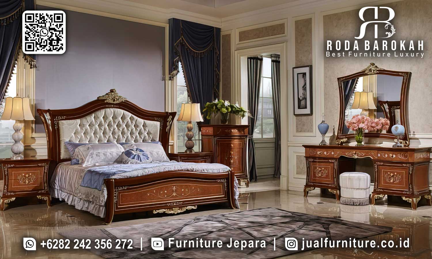 Set Tempat Tidur Natural Sevilla Desain Berkarakter STT-615