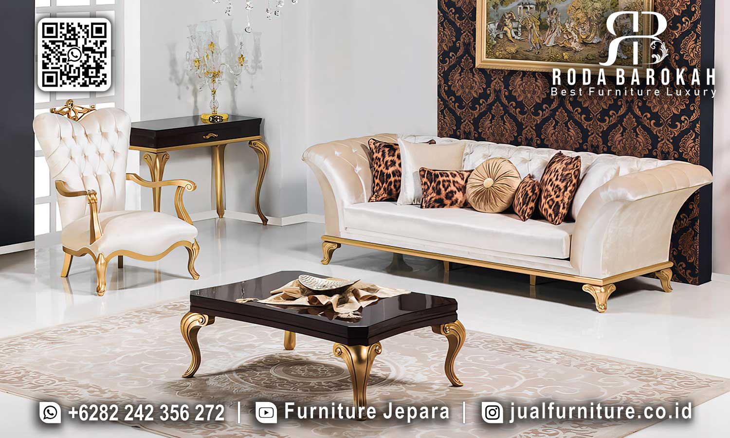 Sofa Tamu Gold Modern Imperiale Produk Bergaransi STM-1028