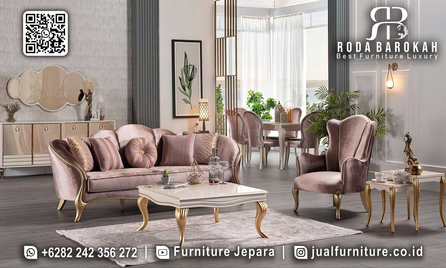 Sofa Tamu Mewah Capri Kesan Refined STM-1015