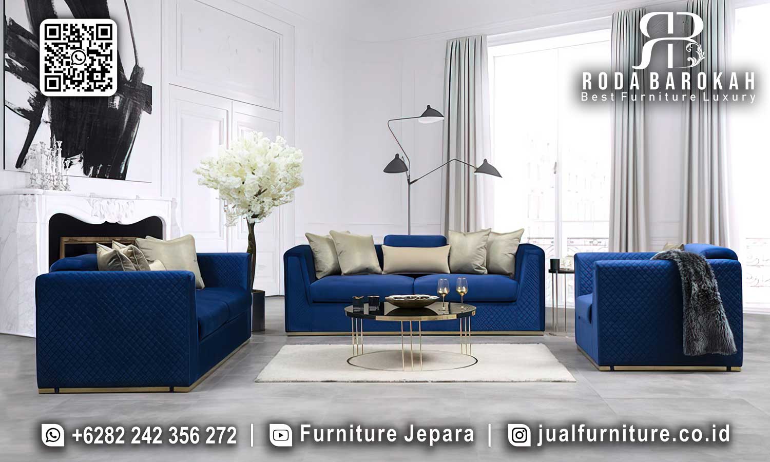 Sofa Tamu Mewah Modern Ferrara Sentuhan Klasik STM-996