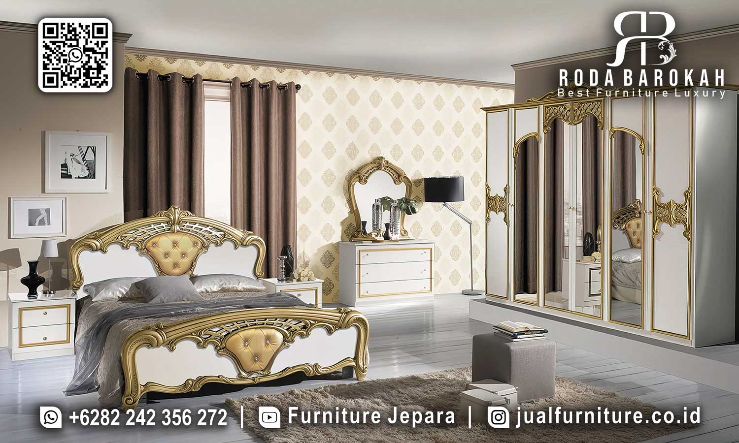 Tempat Tidur Klasik Modern Classico Ukiran Tangan STT-591