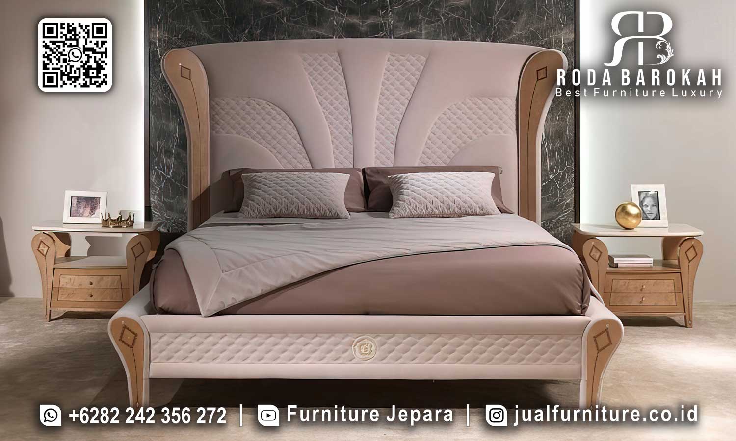Tempat Tidur Mewah Jati Castello Mudah Dirawat STT-591