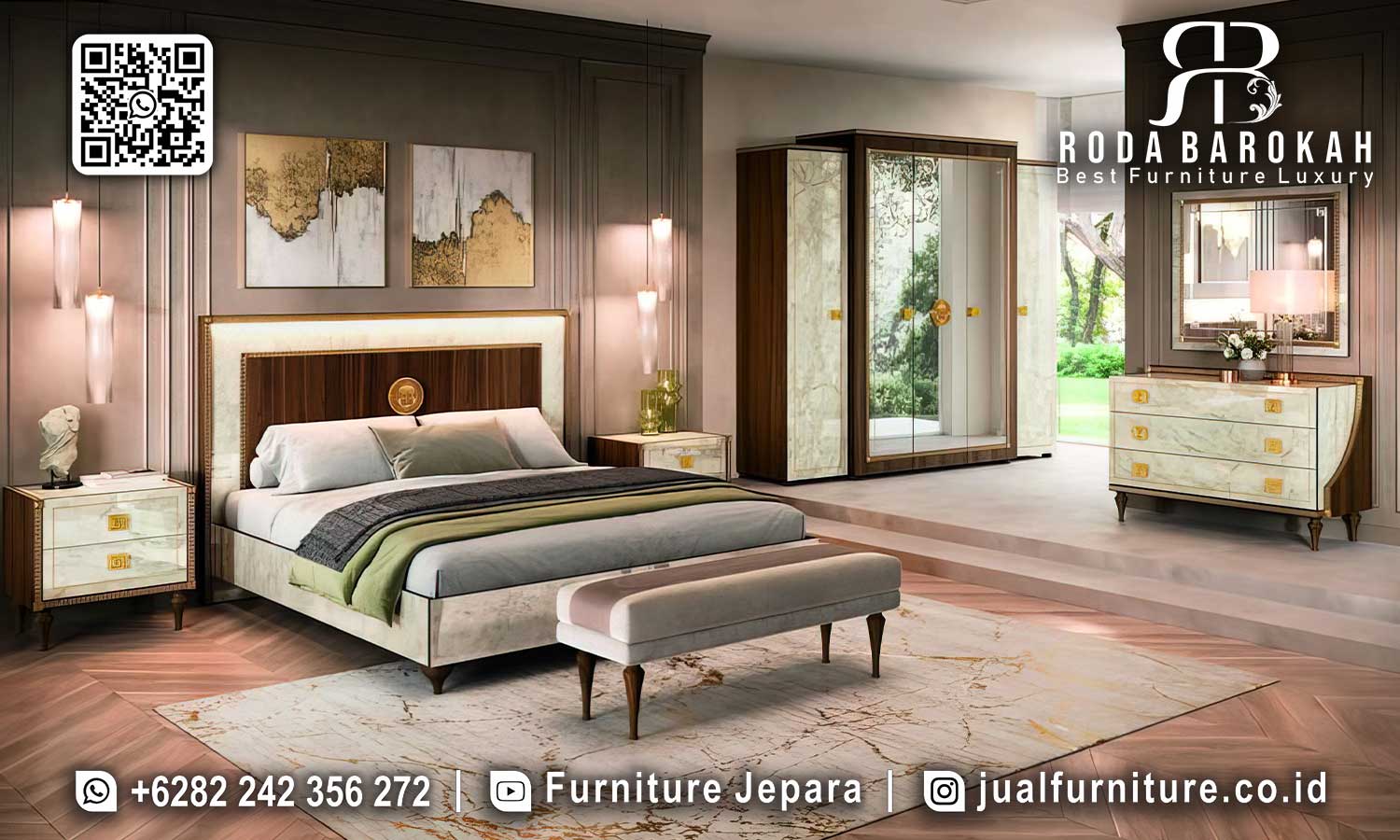 Tempat Tidur Modern Mewah Nobile Bernuansa Elegan STT-624