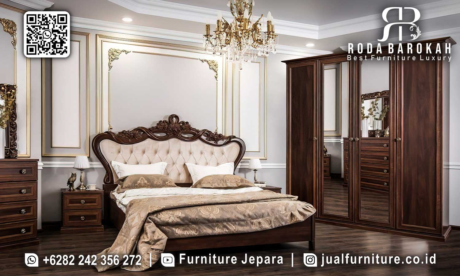 Tempat Tidur Natural Jati Maestro Nuansa Prestisius STT-605