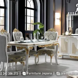 Desain Meja Makan Mewah Duco ala Eropa SMM-798