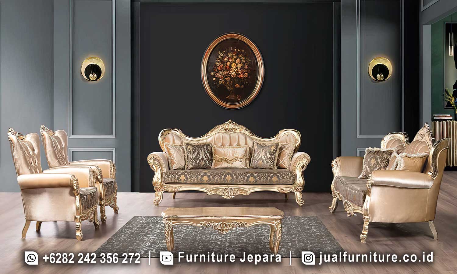 Desain Sofa Ruang Tamu Mewah Klasik Mebel Jepara STM-1044 1 Desain Sofa Ruang Tamu Mewah Klasik Mebel Jepara STM-1044