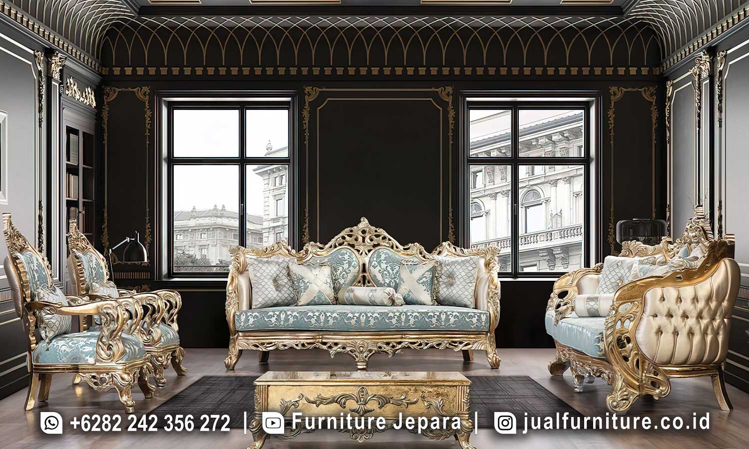 Desain Sofa Ruang Tamu Mewah Ukiran Mebel Jepara STM-1045 1 Desain Sofa Ruang Tamu Mewah Ukiran Mebel Jepara STM-1045